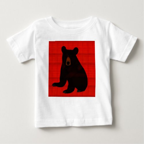 Charming Story Book Black Bear Cub Baby T_Shirt