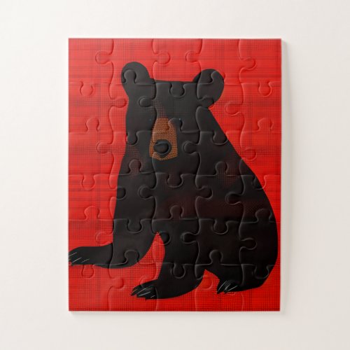 Charming Story Book Black Bear Cub Jigsaw Puzzle
