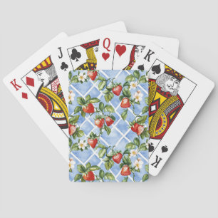 Charming Strawberry & Leaf Pattern – Vintage (2) Poker Cards