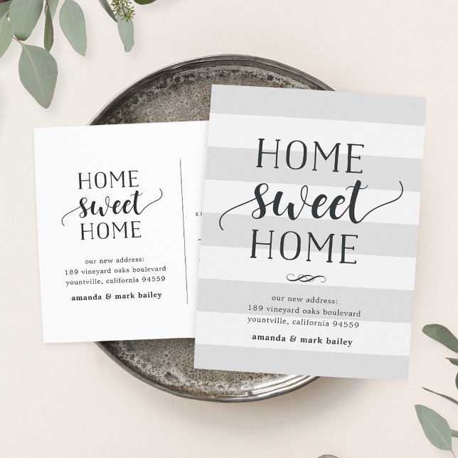 Charming Stripe | Moving Announcement Postcard (Creator Uploaded)