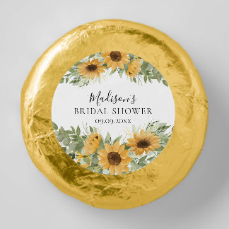 Charming Sunflower Eucalyptus Thank You Dipped Oreo Cookie Favors