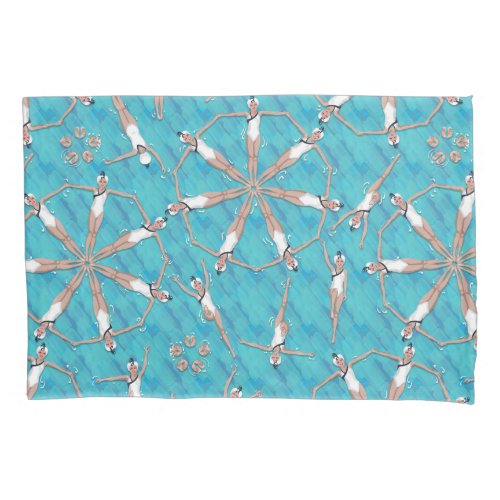 Charming Sychronized Swimming Pattern Pillow Case