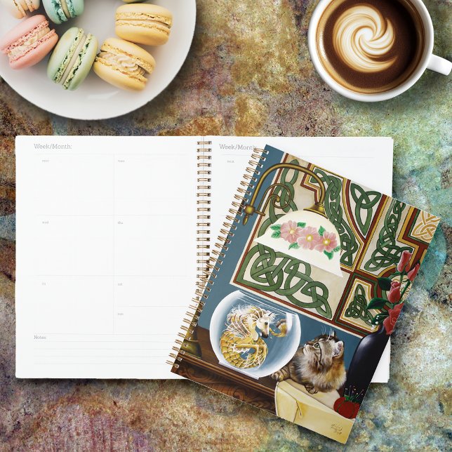 Charming Tabby Cat Sea Horse Fantasy Planner (Creator Uploaded)