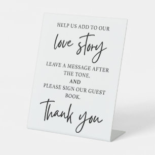Charming Tabletop Wedding Audio Guest Book Sign
