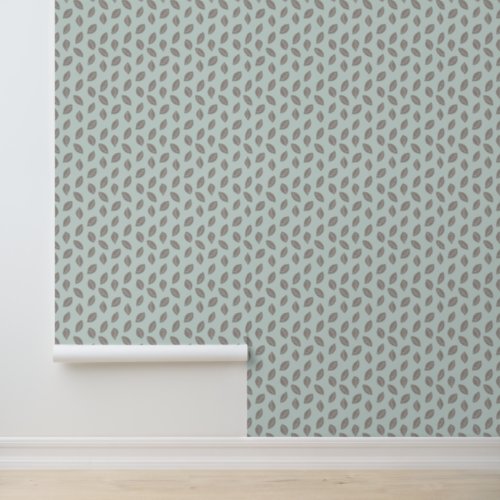 Charming Taupe Leaf Motif Wallpaper _ Serene Home Wallpaper