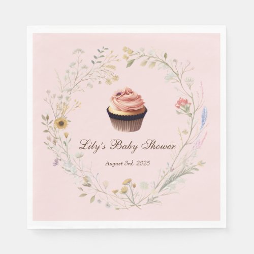 Charming Tea Party Baby Shower Party Napkin