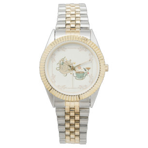 Charming Tea Scene with Bubbles Watch