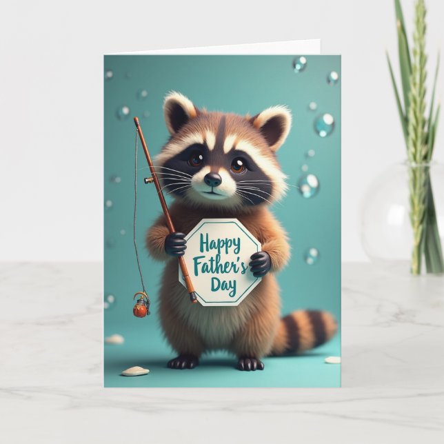 Charming Teal Fathers Day Card (Front)