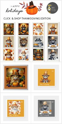 Charming Thanksgiving Cat in Disguise collection
