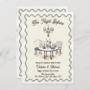 Charming The Night Before Rehearsal Dinner Invitation
