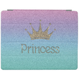 Charming Tiara, Princess,Rainbow Glitter iPad Smart Cover