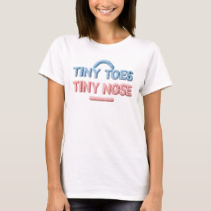 Charming Tiny Toes Tiny Nose Baby Announcement Des T-Shirt