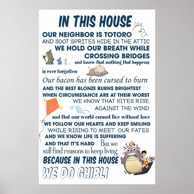 Charming Totoro Movie Poster (Front)