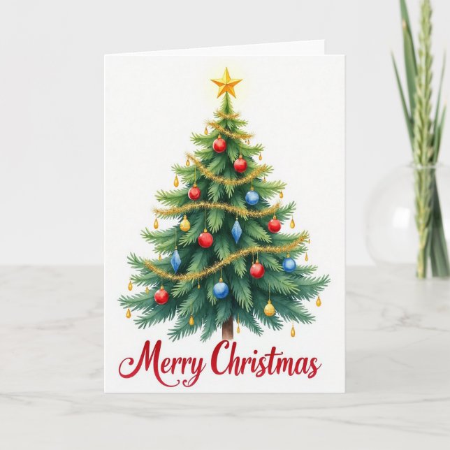 Charming Tree Christmas Card (Front)