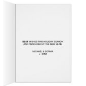 Charming Trendy Joy Blue Green Holiday Photo (Inside (Right))