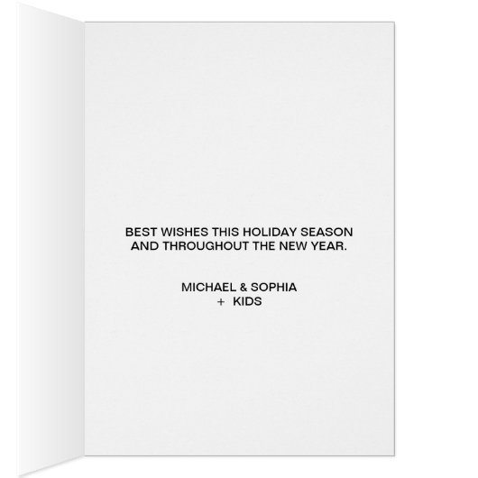 Charming Trendy Joy Blue Green Holiday Photo (Inside (Right))