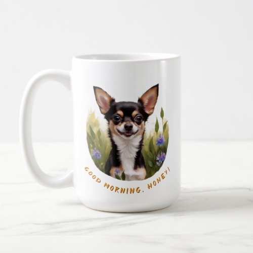 Charming Tri_Color Chihuahua Morning Coffee Mug