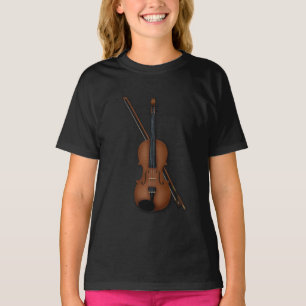 Charming Trompe L'oeil Violin Classical Music T-Shirt