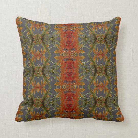 Charming Tuscan Style Autumn Colors Nature Pattern Throw Pillow