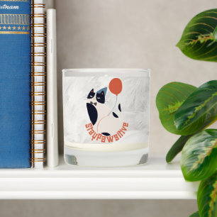 Charming Tuxedo Cat Stay Pawsitive Scented Jar Can Scented Candle