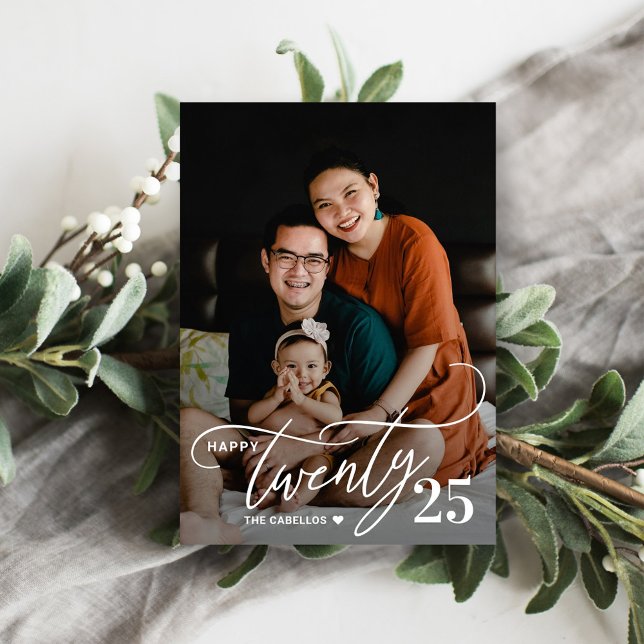 Charming Twenty Happy New Year Photo Card (Creator Uploaded)