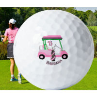 Charming Unique Golf Cart Clubs Monogram Name Golf Balls