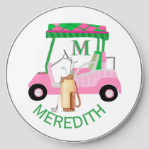 Charming Unique Golf Cart Clubs Monogram Name   Wireless Charger
