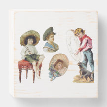 Charming Victorian Children and Dog Collage