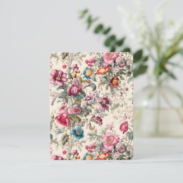 Charming Vintage Inspired Flat Note Cards (Standing Front)