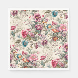Charming Vintage Inspired Summer Florals Napkins