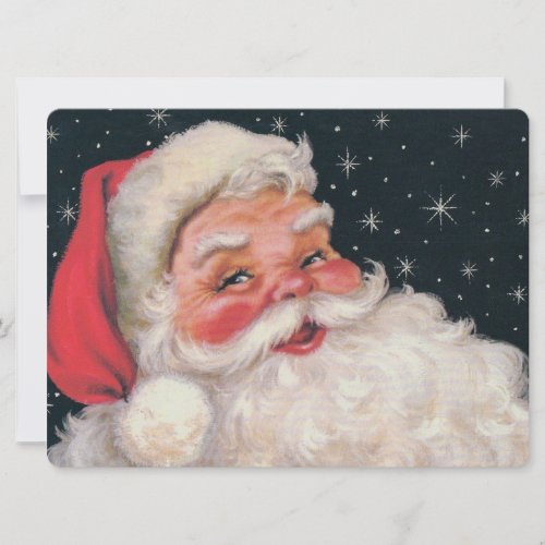 Charming Vintage Santa Claus Holiday Card
