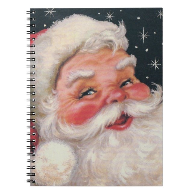 Charming Vintage Santa Claus Notebook (Front)