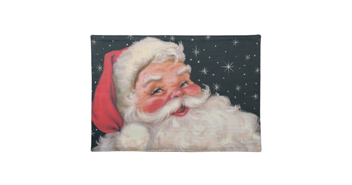 Charming Vintage Santa Claus Placemat Zazzle
