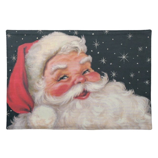 Charming Vintage Santa Claus Placemat (Front)