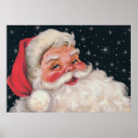 Charming Vintage Santa Claus Poster<br><div class="desc">A beautiful vintage poster featuring a laughing Santa Claus.</div>