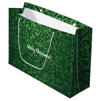Charming Vintage Victorian Floral Christmas Green