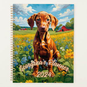 Charming Vizsla Puppy, Nature-Inspired Planner