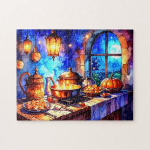 Charming Warm Comfy Kitchen Cooking  Jigsaw Puzzle