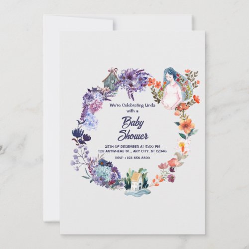 Charming Watercolor Baby Shower Invitation