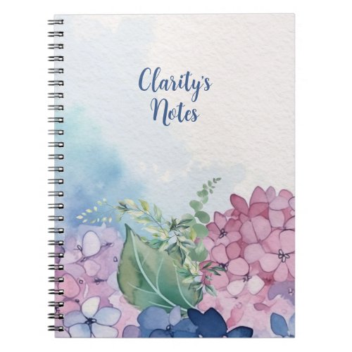 Charming Watercolor Floral Motif Notebook