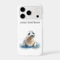 Charming Watercolor Seal Pup, custom