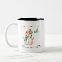 Charming Watercolor Snow-Woman Mug