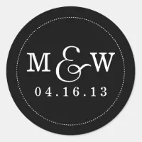 Wedding Monogram Stickers Custom Wedding Monogram Circle Labels  Personalized Wedding Favor Tags Wedding Stickers for Envelopes 
