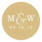 Charming Wedding Monogram Sticker - Gold