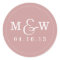Charming Wedding Monogram Sticker - Mauve