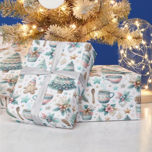 Charming whimsical Christmas wrap Wrapping Paper (Holidays)
