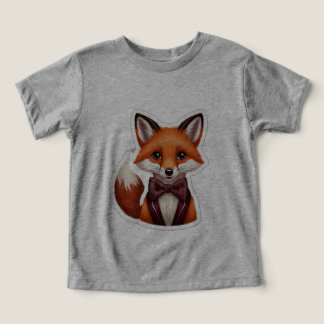 Charming Whimsical Fox Sticker – Woodland Elegance Toddler T-shirt