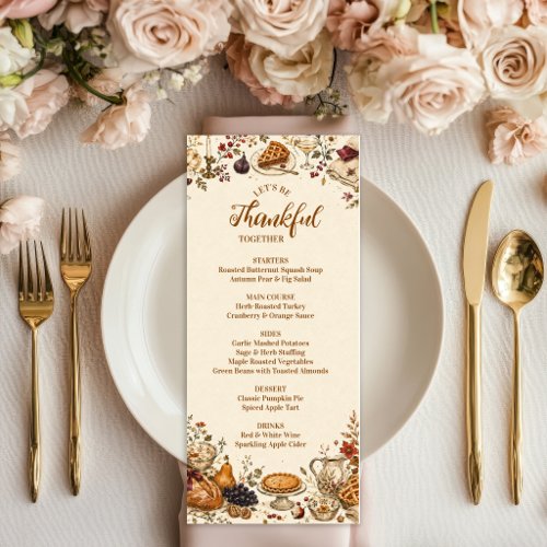 Charming Whimsical Thanksgiving Feast Menu