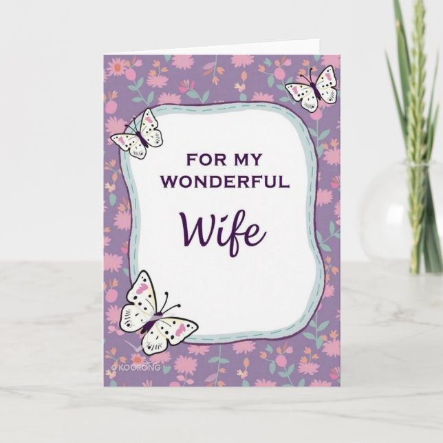 Charming Wife Mothers Day Card (Front)