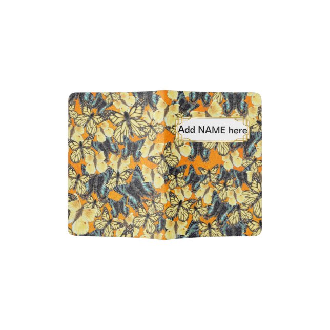 CHARMING WILD BUTTERFLIES PASSPORT HOLDER (Opened)